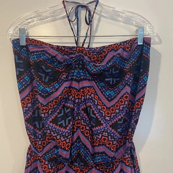 Express Multi Color Tribal Print Wide Leg Jumpsuit Womens Size Medium (555) - Picture 5 of 8